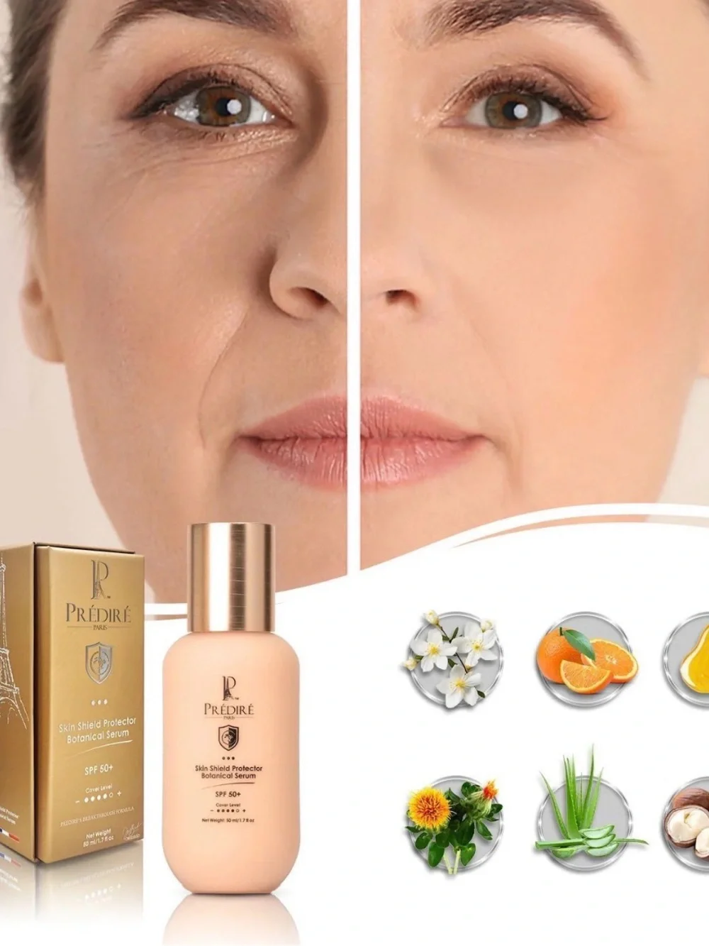 Predire Everyday Care Skin Shield Protector Cream (Tinted) SPF 50+ ~ Retail $569